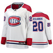 Montreal Canadiens Nicolas Deslauriers #20 Breakaway White Jersey - Women Jersey