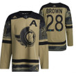 Connor Brown Senators 2021 CAF Night Camo Canadian Armed Force Jersey #28 Jersey