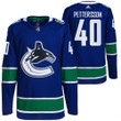 Men Vancouver Canucks #40 Elias Pettersson Home Blue Jersey 2021-22 Primegreen Jersey