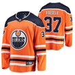 Men's Edmonton Oilers Warren Foegele #37 2021 Home Player Orange Jersey Jersey