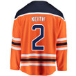 Edmonton Oilers Duncan Keith #2 Home 2022 Stanley Cup Final Breakaway Men Jersey - Orange