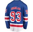 New York Rangers Mika Zibanejad #93 Home 2022 Stanley Cup Final Breakaway Men Jersey - Blue