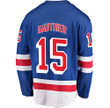New York Rangers Julien Gauthier #15 Home 2022 Stanley Cup Final Breakaway Men Jersey - Blue