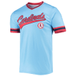 Men's Stitches Light Blue/Red St. Louis Cardinals Cooperstown Collection V-Neck Team Color Jersey Jersey