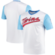 Men's Stitches White Minnesota Twins Cooperstown Collection Wordmark V-Neck Jersey Jersey