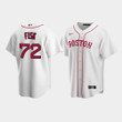 Men's Boston Red Sox Carlton Fisk #72 White Alternate Jersey Jersey