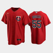 Twins #55 Taylor Rogers Alternate Jersey Red Jersey