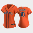 Astros #10 Yuli Gurriel Orange Women's Alternate Jersey Jersey