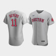 Men's Boston Red Sox #11 Rafael Devers Gray Road Jersey Jersey