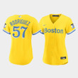 Women's Boston Red Sox Eduardo Rodriguez #57 Gold 2021 City Connect Jersey Jersey
