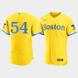 Men's Boston Red Sox Martin Perez #54 Gold Light Blue 2021 City Connect Jersey Jersey