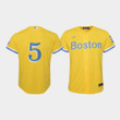 Youth Boston Red Sox Enrique Hernandez #5 Gold 2021 City Connect Jersey Jersey