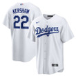 Clayton Kershaw #22 Los Angeles Dodgers Home Player Name Men Jersey - White Jersey