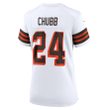 Nick Chubb Cleveland Browns Women's 1946 Collection Alternate Game Jersey - White Jersey