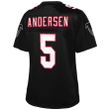 Morten Andersen Atlanta Falcons Pro Line Women's Retired Player Jersey - Black