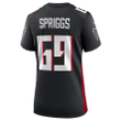 Jason Spriggs Atlanta Falcons Women's Game Jersey - Black Jersey