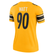 T.J. Watt Pittsburgh Steelers Women's Inverted Legend Jersey - Gold Jersey