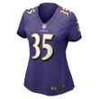Gus Edwards Baltimore Ravens Women's Game Jersey - Purple Jersey