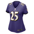 Tavon Young Baltimore Ravens Women's Game Jersey - Purple Jersey