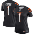 Ja'Marr Chase Cincinnati Bengals Women's Legend Jersey - Black Jersey