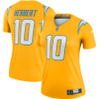 Justin Herbert Los Angeles Chargers Women's Inverted Legend Jersey - Gold Jersey