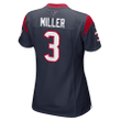 Anthony Miller Houston Texans Women's Player Game Jersey - Navy Jersey
