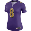 Lamar Jackson Baltimore Ravens Women's Color Rush Legend Player Jersey - Purple Jersey
