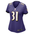 Khalil Dorsey Baltimore Ravens Women's Game Jersey - Purple Jersey