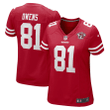 Terrell Owens San Francisco 49ers Women's 75th Anniversary Retired Player Game Jersey - Scarlet Jersey