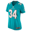 Malcolm Brown Miami Dolphins Women's Game Jersey - Aqua Jersey
