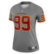 Chase Young Washington Football Team Women's Inverted Legend Jersey - Gray Jersey