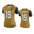 Jacksonville Jaguars Collin Johnson Gold Color Rush Legend Jersey - Women's