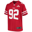 Super Bowl LVI Champions San Francisco 49ers Charles Omenihu #92 Scarlet Youth's Jersey Jersey