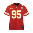 Super Bowl LVI Champions Kansas City Chiefs Joshua Kaindoh #59 Red Youth's Jersey Jersey