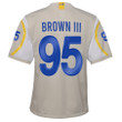 Super Bowl LVI Champions Los Angeles Rams Bobby Brown III #95 Bone Youth's Jersey Jersey