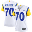 Super Bowl LVI Champions Los Angeles Rams Joe Noteboom #70 White Women's Jersey Jersey