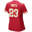 Super Bowl LVI Champions Kansas City Chiefs Armani Watts #23 Red Women's Jersey Jersey