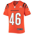 Super Bowl LVI Champions Cincinnati Bengals Clark Harris #46 Orange Youth's Jersey Jersey