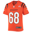 Super Bowl LVI Champions Cincinnati Bengals Josh Tupou #68 Orange Youth's Jersey Jersey