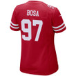 Super Bowl LVI Champions San Francisco 49ers Nick Bosa #97 Scarlet Women's Jersey Jersey