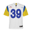 Super Bowl LVI Champions Los Angeles Rams Jake Gervase #39 White Youth's Jersey Jersey