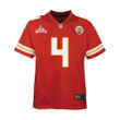 Super Bowl LVI Champions Kansas City Chiefs Clyde Edwards-Helaire #25 Red Youth's Jersey Jersey