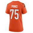 Super Bowl LVI Champions Cincinnati Bengals Isaiah Prince #75 Orange Women's Jersey Jersey