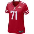 Super Bowl LVI Champions San Francisco 49ers Trent Williams #71 Scarlet Women's Jersey Jersey