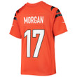 Super Bowl LVI Champions Cincinnati Bengals Stanley Morgan #17 Orange Youth's Jersey Jersey