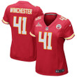 Super Bowl LVI Champions Kansas City Chiefs James Winchester #41 Red Women's Jersey Jersey