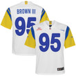 Super Bowl LVI Champions Los Angeles Rams Bobby Brown III #95 White Youth's Jersey Jersey