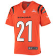 Super Bowl LVI Champions Cincinnati Bengals Mike Hilton #21 Orange Youth's Jersey Jersey