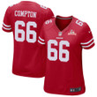 Super Bowl LVI Champions San Francisco 49ers Tom Compton #66 Scarlet Women's Jersey Jersey