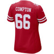 Super Bowl LVI Champions San Francisco 49ers Tom Compton #66 Scarlet Women's Jersey Jersey